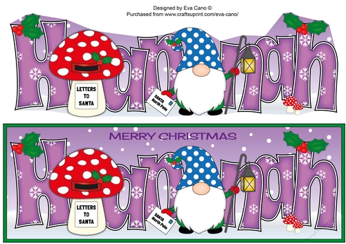 Christmas Gnome with letter to Santa HANNAH large dl