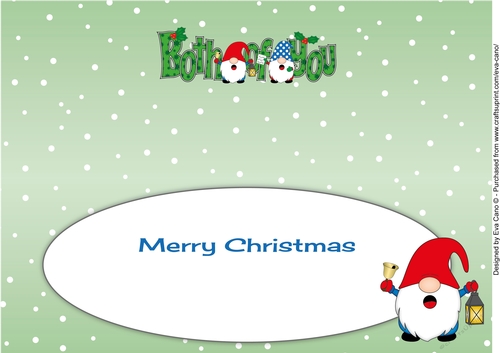 Carol singing Christmas Gnomes BOTH OF YOU large dl insert