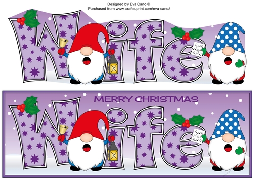 Carol singing Christmas Gnomes WIFE large dl