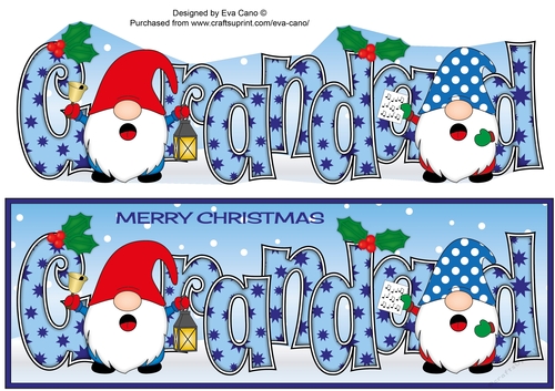 Carol singing Christmas Gnomes GRANDAD large dl