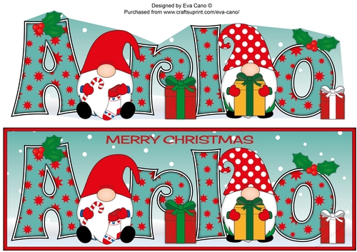 Christmas Gnomes with presents ARLO large dl