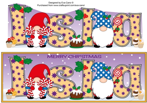 Christmas Gnomes with sweets ISLA large dl