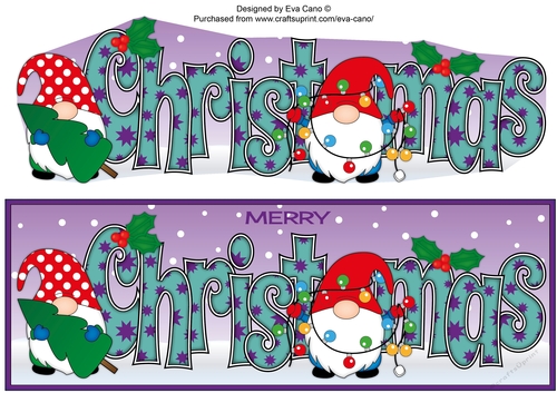 Christmas Gnomes with decorations CHRISTMAS large dl
