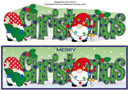 Christmas Gnomes with decorations CHRISTMAS large dl 2