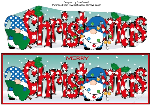 Christmas Gnomes with decorations CHRISTMAS large dl 3