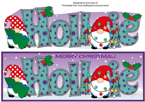 Christmas Gnomes with decorations HOLLIE large dl
