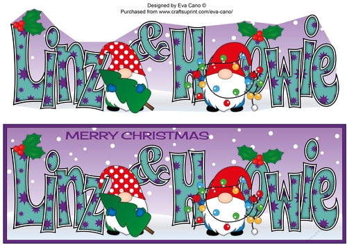 Christmas Gnomes with decorations LINZ & HOWIE large dl