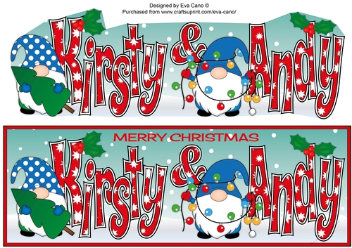 Christmas Gnomes with decorations KIRSTY & ANDY large dl