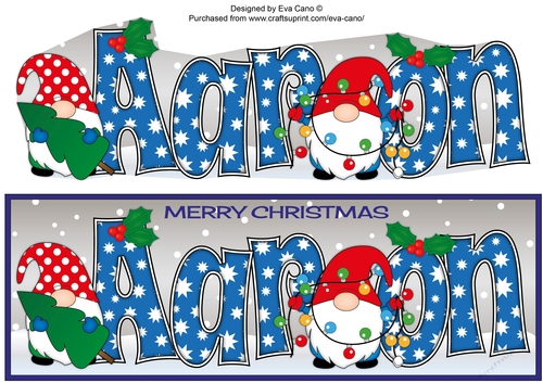 Christmas Gnomes with decorations AARON large dl