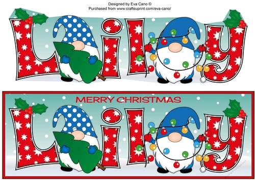 Christmas Gnomes with decorations LILY large dl
