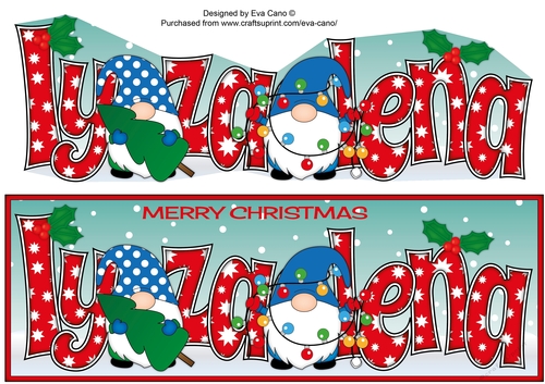 Christmas Gnomes with decorations IYZALENA large dl