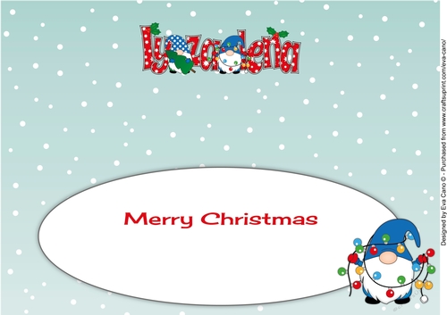 Christmas Gnomes with decorations IYZALENA large dl insert