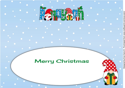 Christmas Gnomes with presents ARAYAH large dl insert