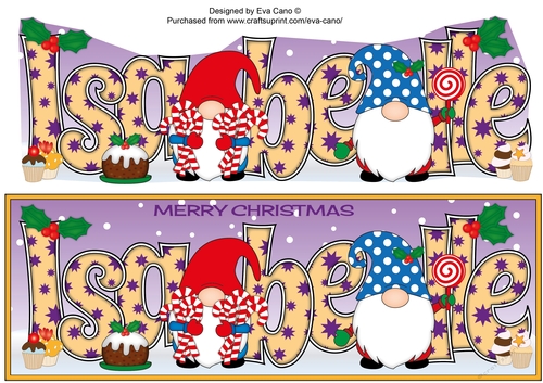 Christmas Gnomes with sweets ISABELLE large dl