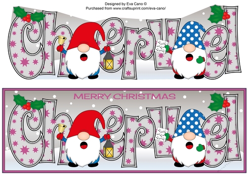 Carol singing Christmas Gnomes CHERVEL large dl