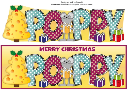Christmas Mouse POPPY large dl