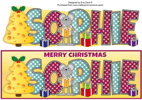 Christmas Mouse SOPHIE large dl