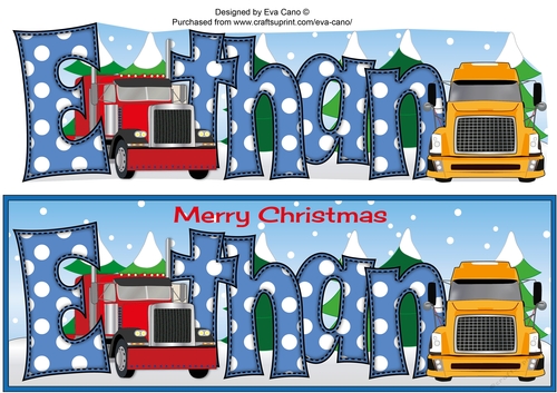 Christmas Trucks ETHAN large dl