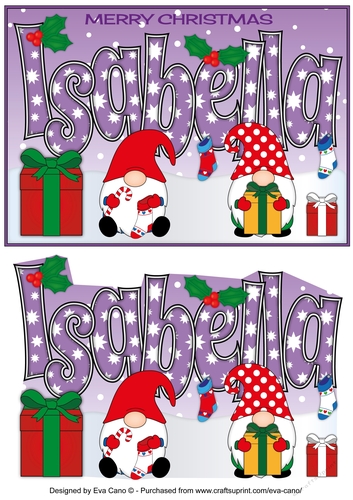 Christmas Gnomes with presents ISABELLA A5