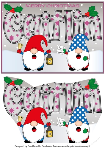 Carol singing Christmas Gnomes CAITLIN A5