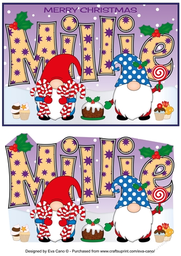 Christmas Gnomes with sweets MILLIE A5
