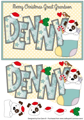 Patch Xmas Great Grandson DENNY A5
