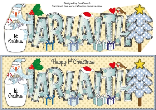 Snowman 1st Xmas IARLAITH large dl