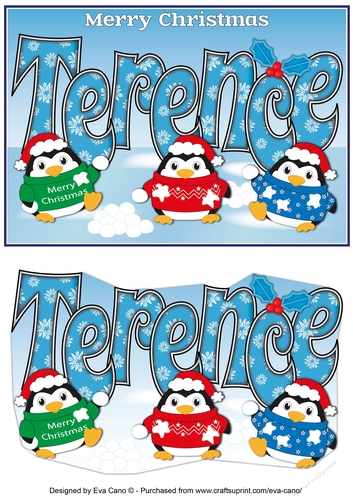 Christmas Fat Penguins TERENCE A5