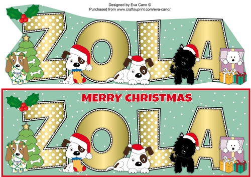 Christmas Dogs ZOLA large dl