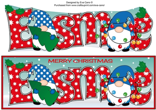 Christmas Gnomes with decorations ESME large dl