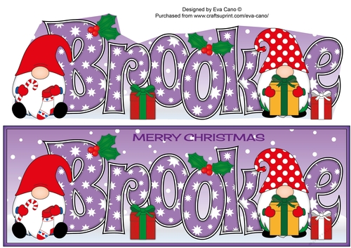 Christmas Gnomes with presents BROOKE large dl