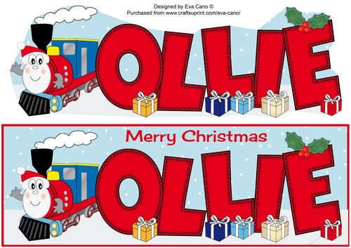 Christmas Terry the Train OLLIE large dl
