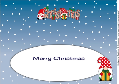 Christmas Gnomes with presents CHRISTMAS large dl 5 insert