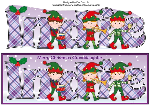 Christmas musical elves granddaughter INDIE large dl