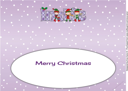 Christmas musical elves INDIE large dl insert