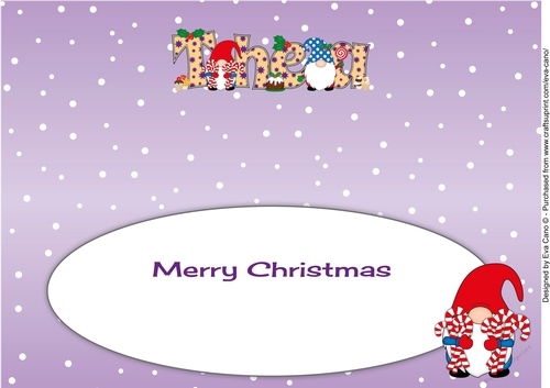Christmas Gnomes with sweets THEA large dl insert
