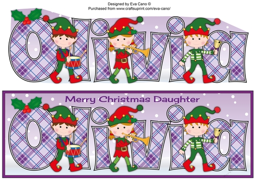 Christmas musical elves OLIVIA daughter large dl