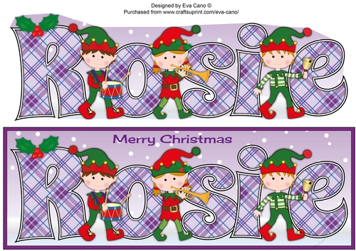 Christmas musical elves ROSIE large dl