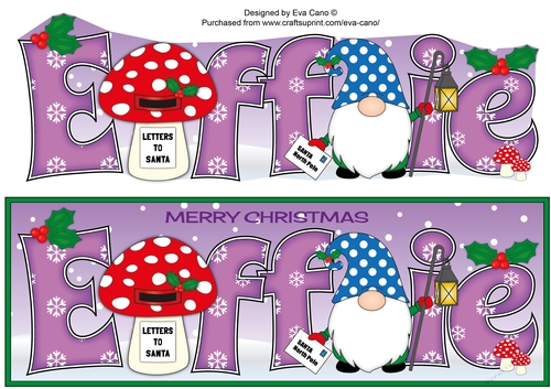 Christmas Gnome with letter to Santa EFFIE large dl
