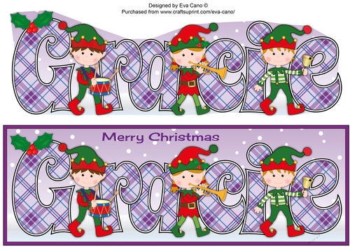Christmas musical elves GRACIE large dl