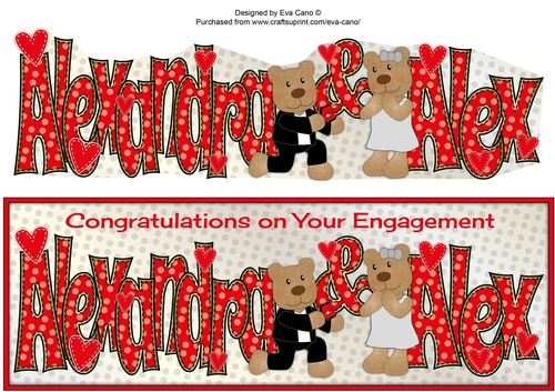Engagement Teddies ALEXANDRA & ALEX large dl