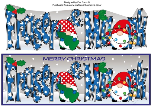 Christmas Gnomes with decorations FRASER & MARK large dl