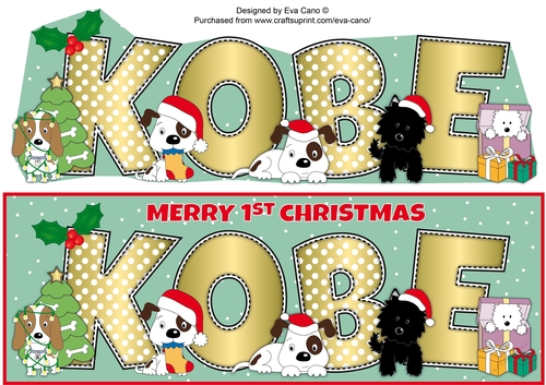 1st Christmas Dogs KOBE large dl