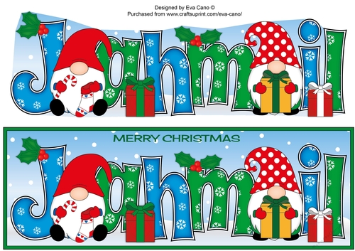 Christmas Gnomes with presents JAHMIL large dl