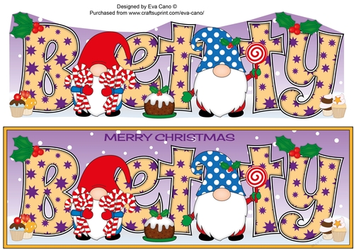 Christmas Gnomes with sweets BETTY large dl