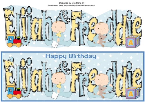 Cute Twin Baby Boys ELIJAH & FREDDIE large dl