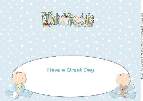 Cute Twin Baby Boys ELIJAH & FREDDIE large dl insert