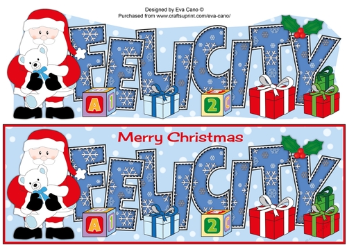 Santa with Teddy Xmas FELICITY large dl