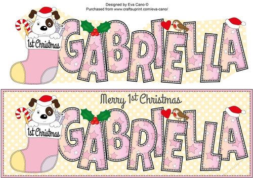 Patch 1st Xmas GABRIELA large dl