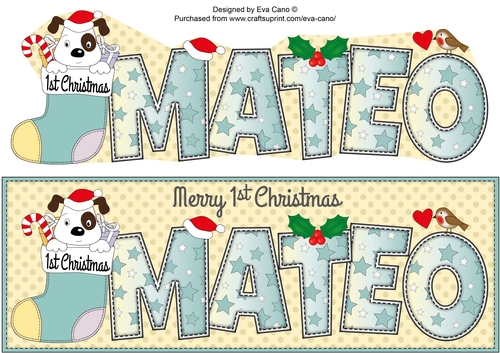 Patch 1st Xmas MATEO large dl